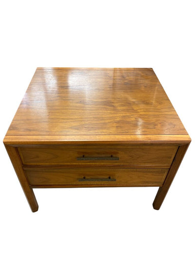 Mid Century Martinsville Walnut Side Table - 2 Drawers