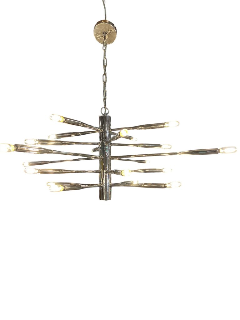 Chrome Sputnik Modernist Visual Comfort Ceiling Fixture in Chrome