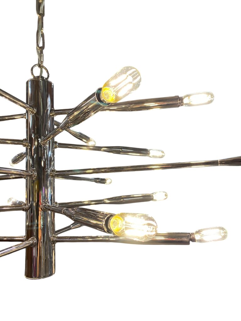 Chrome Sputnik Modernist Visual Comfort Ceiling Fixture in Chrome