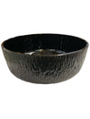 1970's Black Indiana Glass Bowl in Crystal Ice Pattern