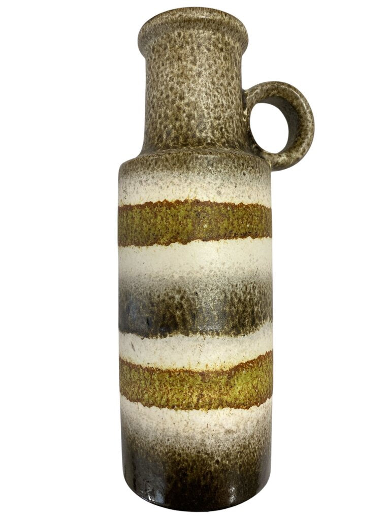 Vintage Scheurich Keramik Striped Lava Vase