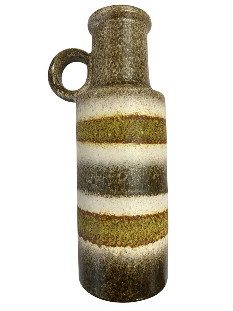 Vintage Scheurich Keramik Striped Lava Vase