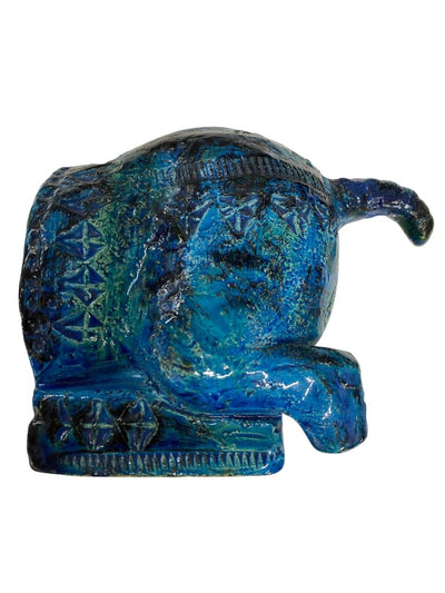 Bitossi Aldo Londi Rimini Blue Italian Mid Century Ceramic Horse Bookends