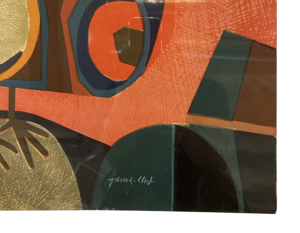 Josep Maria Garcia Mid Century Danish Modern Limited-Edition Lithograph 219/260- Vintage with small tear WONDERFUL LOOK