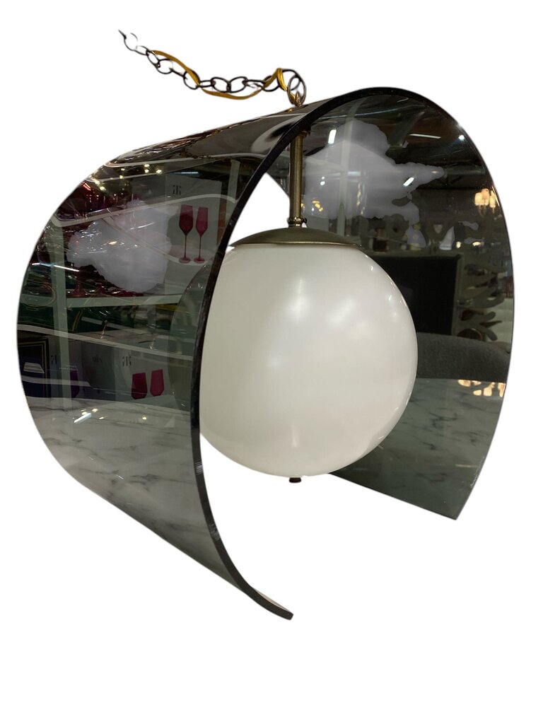 Vintage Sonnemon Smoked Lucite Swag Light with 150" (12.5') Chain