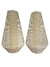 Pair of Vintage Feldman Coiled Metal Pendant Light Fixtures in Ivory (Set of 2)