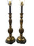Vintage James Mont Style Pair of Tall Brass Table Lamps (Set of 2)
