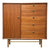 Mid Century Walnut Mixed Woods Tall Dresser - Zebrawood Lined Drawers, Brass and Rosewood Base, Brass and Bakelite Pulls - FABULOUS