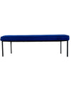 Vintage Paul McCobb Wrought Iron Bench, Upholstered in Royal Blue