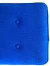 Vintage Paul McCobb Wrought Iron Bench, Upholstered in Royal Blue