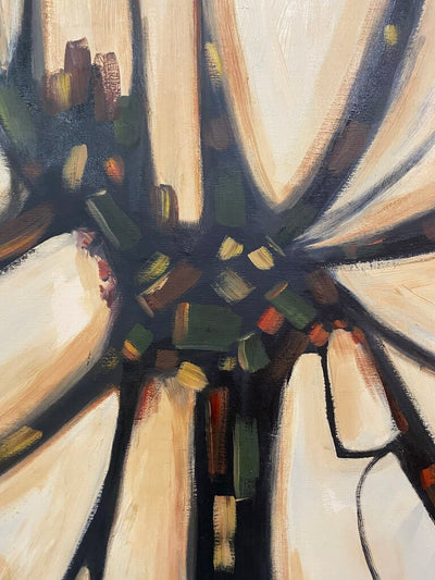 Vintage 1971 Acrylic Swag Abstract Painting by Kurtis