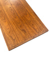 Mid Century Danish Sculptured Teak Coffee Table with Slatted Shelf