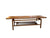 Mid Century Danish Sculptured Teak Coffee Table with Slatted Shelf