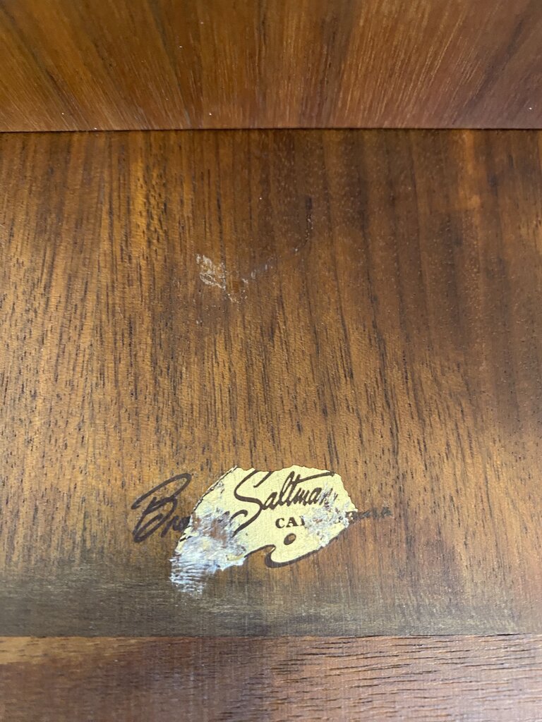 PAIR OF BROWN SALTMAN END TABLES (SET OF 2)