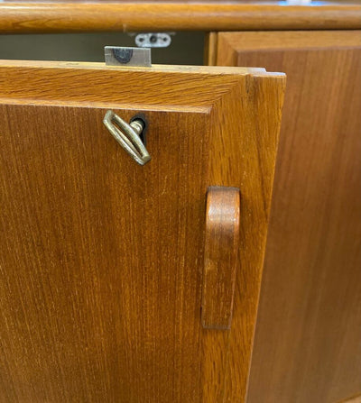 Danish Modern Teak Cabinet (key in right top draw does not work/needs adjustment)