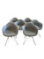 Six AUTHENTIC Herman Miller Eames Eifel Tower Molded Chairs with Comfy Grey Upholstery (Retail on these chairs is $850 ech) (Set of 6)