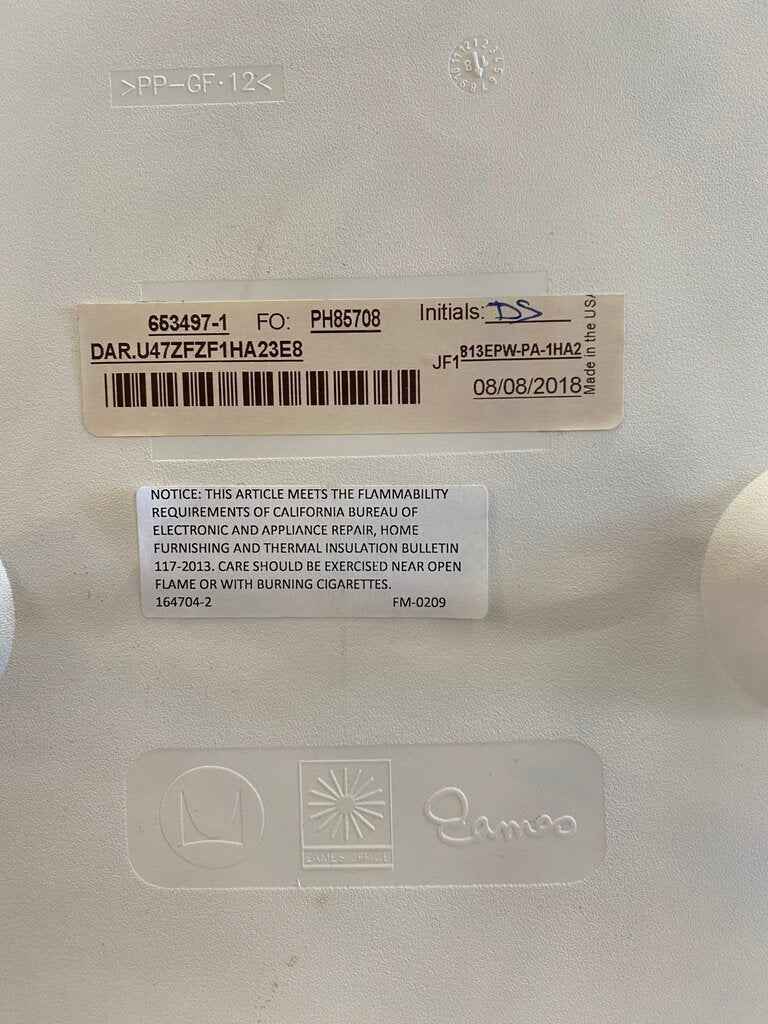 Six AUTHENTIC Herman Miller Eames Eiffel Tower Molded Chairs with Comfy Grey Upholstery (Retail on these chairs is $850 ech) (Set of 6)