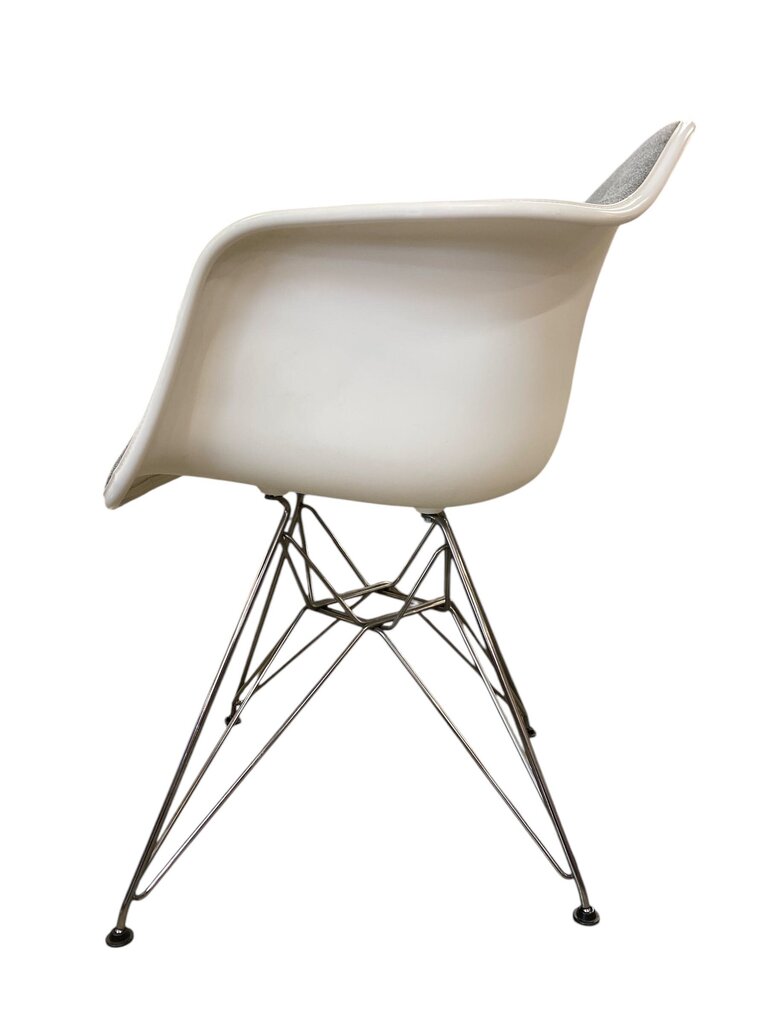 Six AUTHENTIC Herman Miller Eames Eiffel Tower Molded Chairs with Comfy Grey Upholstery (Retail on these chairs is $850 ech) (Set of 6)