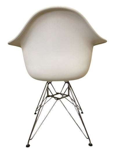 Six AUTHENTIC Herman Miller Eames Eifel Tower Molded Chairs with Comfy Grey Upholstery (Retail on these chairs is $850 ech) (Set of 6)
