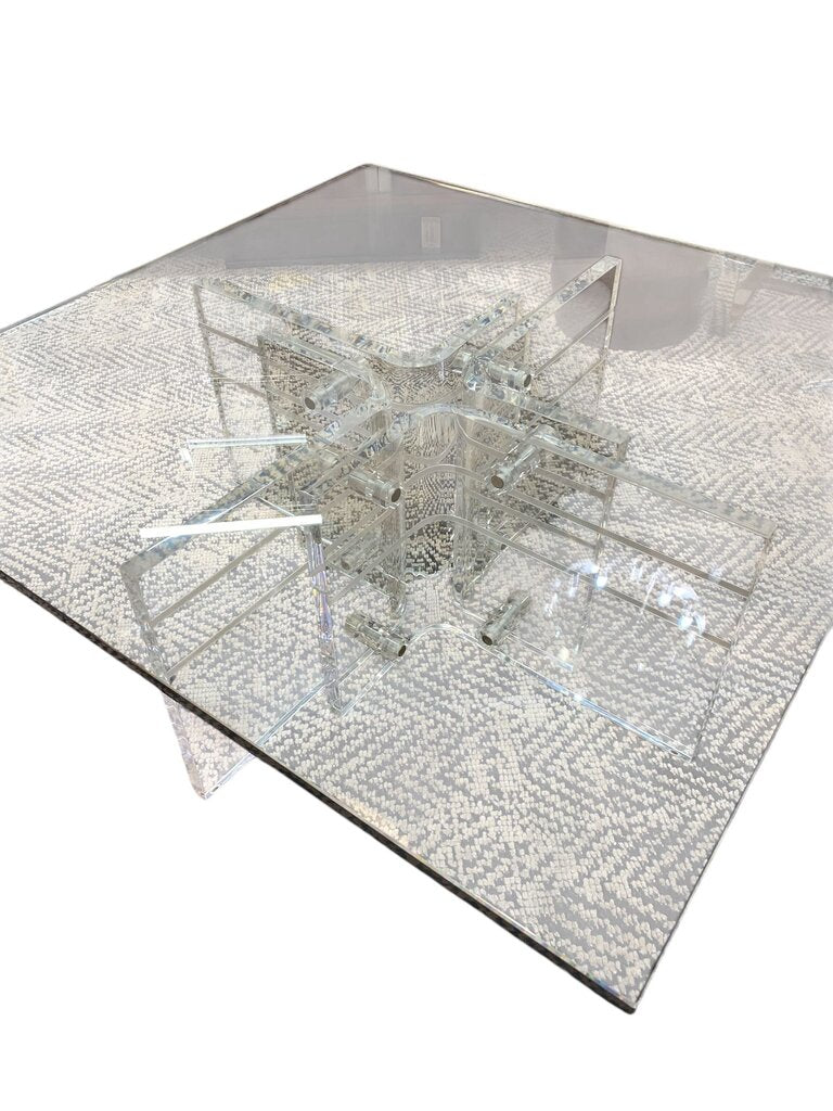 Monumental Mid Century Modern Lucite Coffee Table