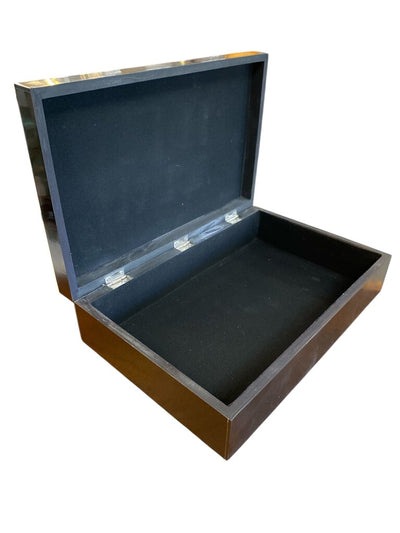 Lacquer Box Black and White Large