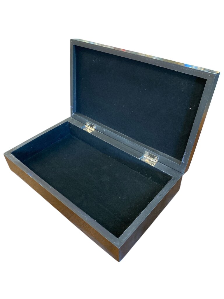 Lacquer Box Black and White Medium