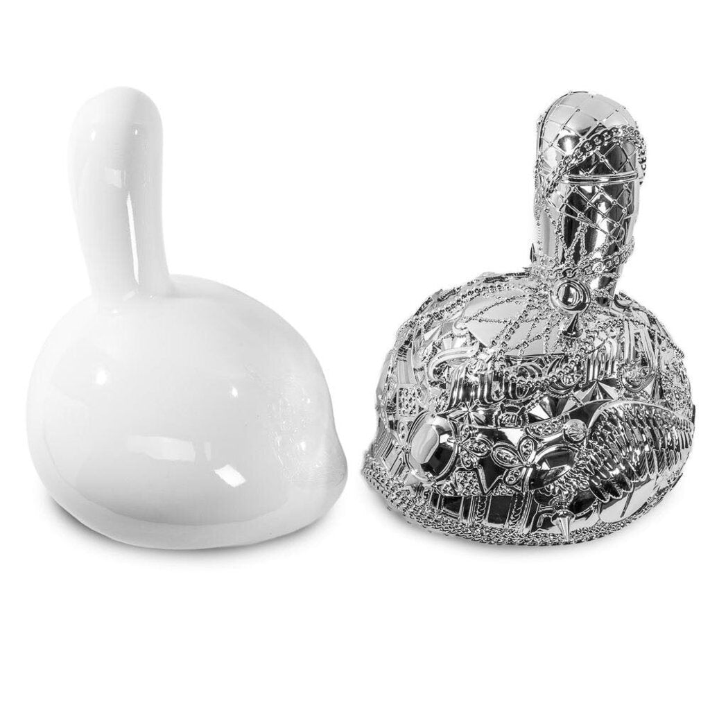 20th Anniversary Dunny Head 12" Art Figure - "Crown Jewels" by Tristan Eaton - White & Silver Edition (Limited Edition of 300)