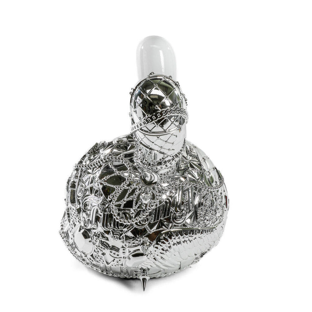 20th Anniversary Dunny Head 12" Art Figure - "Crown Jewels" by Tristan Eaton - White & Silver Edition (Limited Edition of 300)