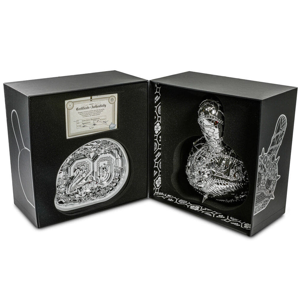 20th Anniversary Dunny Head 12" Art Figure - "Crown Jewels" by Tristan Eaton - White & Silver Edition (Limited Edition of 300)