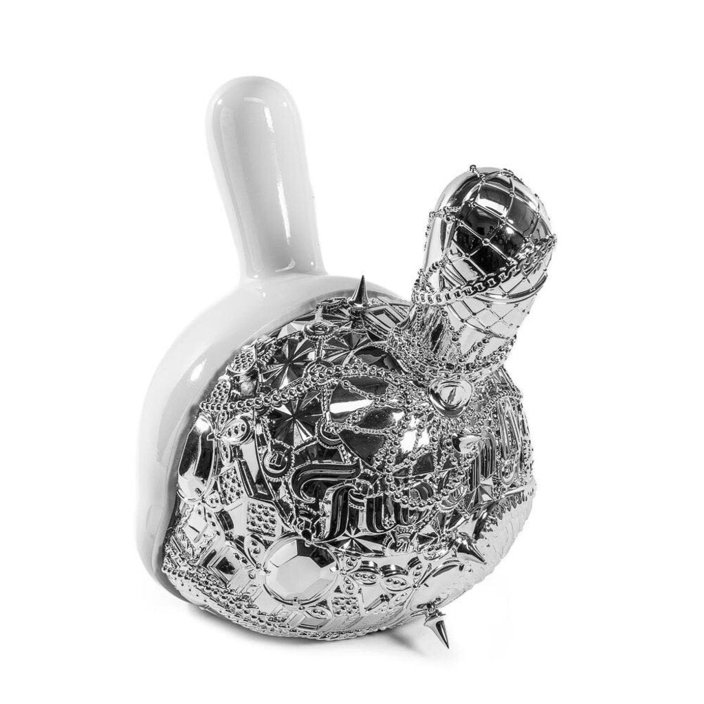 20th Anniversary Dunny Head 12" Art Figure - "Crown Jewels" by Tristan Eaton - White & Silver Edition (Limited Edition of 300)