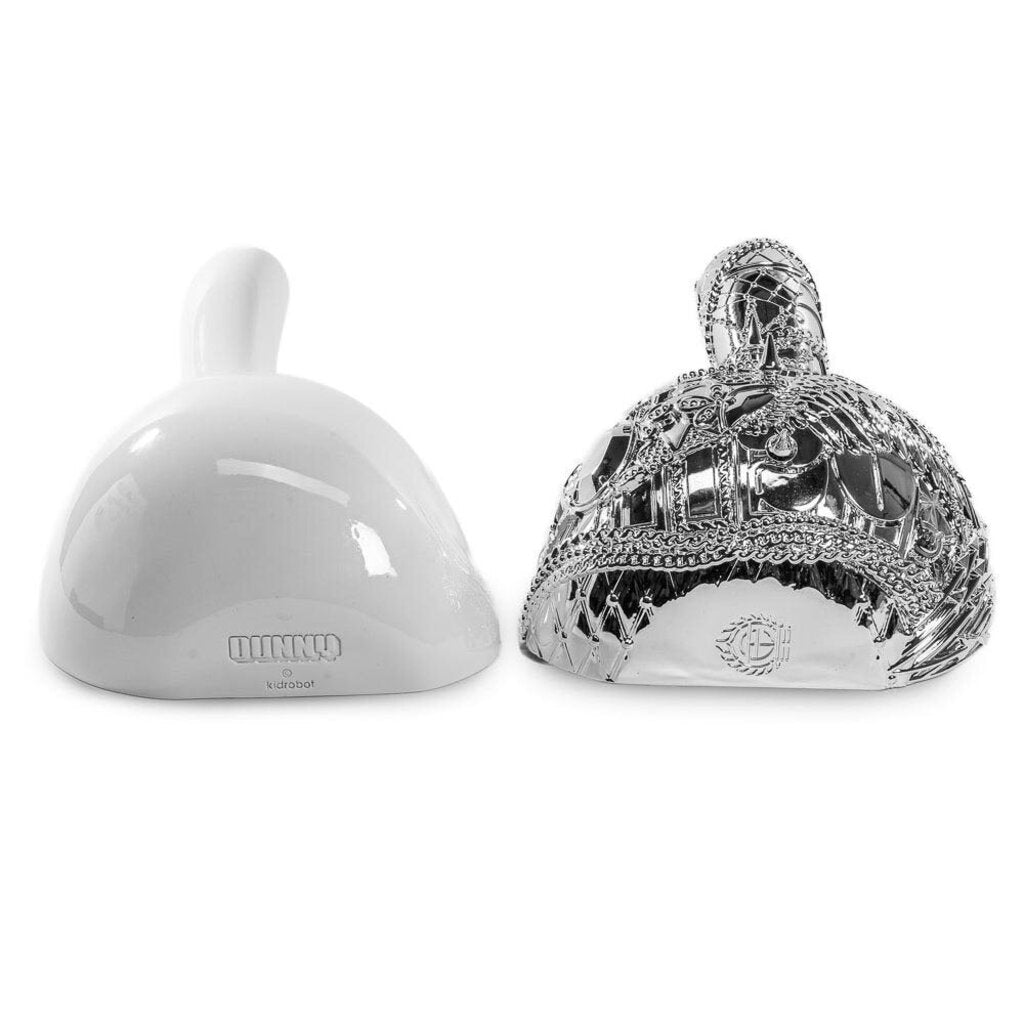 20th Anniversary Dunny Head 12" Art Figure - "Crown Jewels" by Tristan Eaton - White & Silver Edition (Limited Edition of 300)