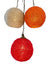 Red/Orange/White Tricolor Spaghetti Swag Light with 62" Drop Chain