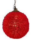 Red/Orange/White Tricolor Spaghetti Swag Light with 62" Drop Chain
