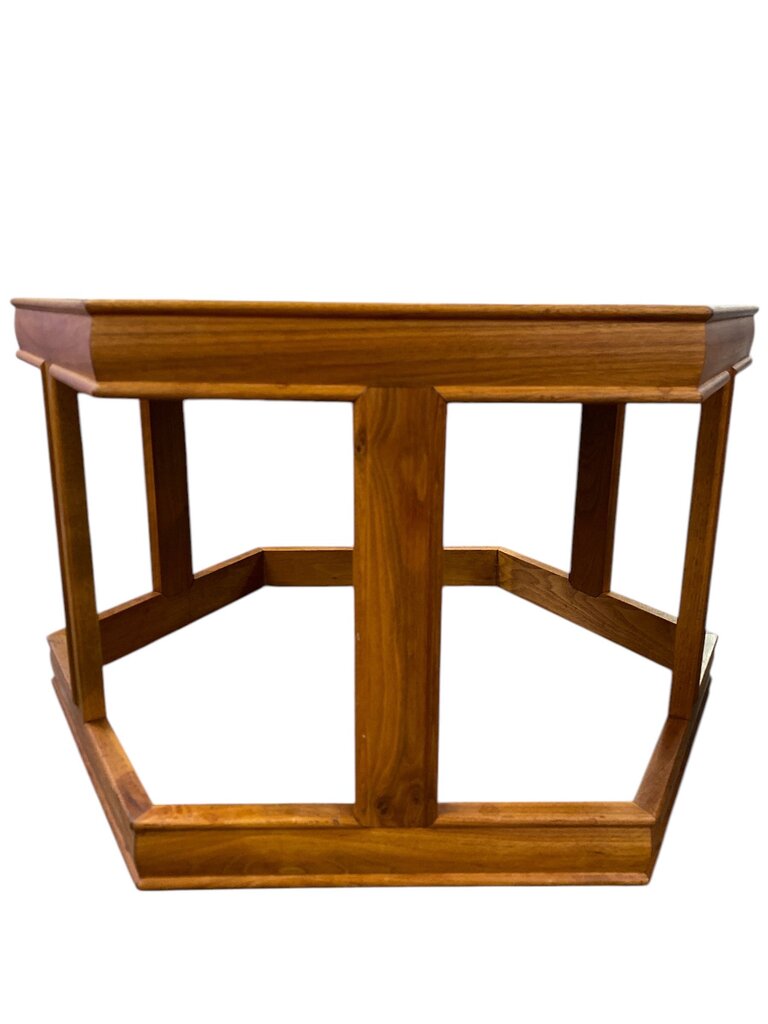 Pair of Mid Century John Keal for Brown Saltman Hexagonal Side Tables (Set of 2)