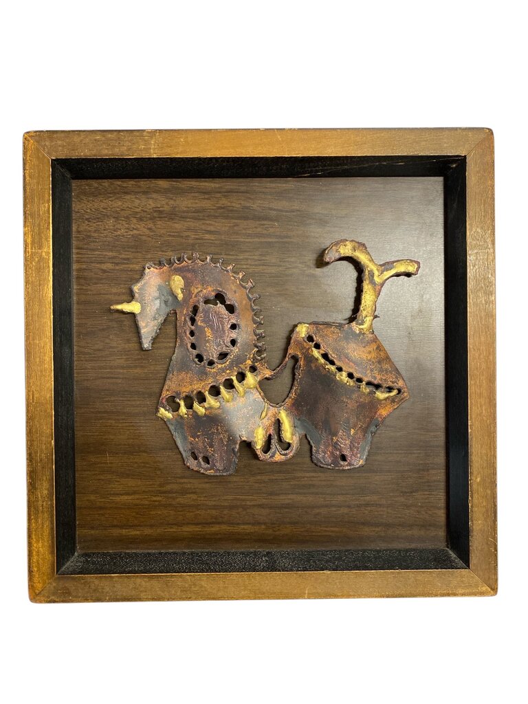 Pair of Copper and Brass Brutalist Art (Set of 2)