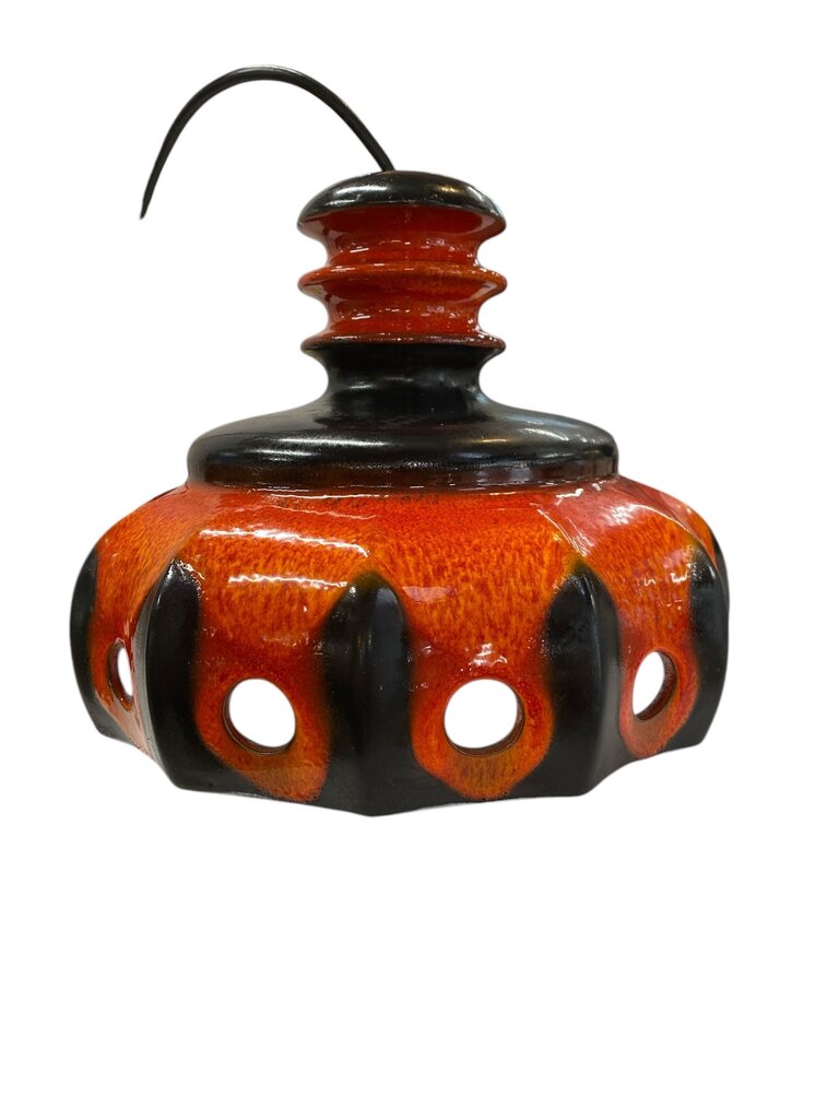 West German Fat Lava Pottery Ceiling Lamp