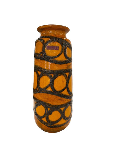 West German Scheurich Fat Lava Orang e Vase 20G/27
