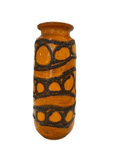 West German Scheurich Fat Lava Orang e Vase 20G/27