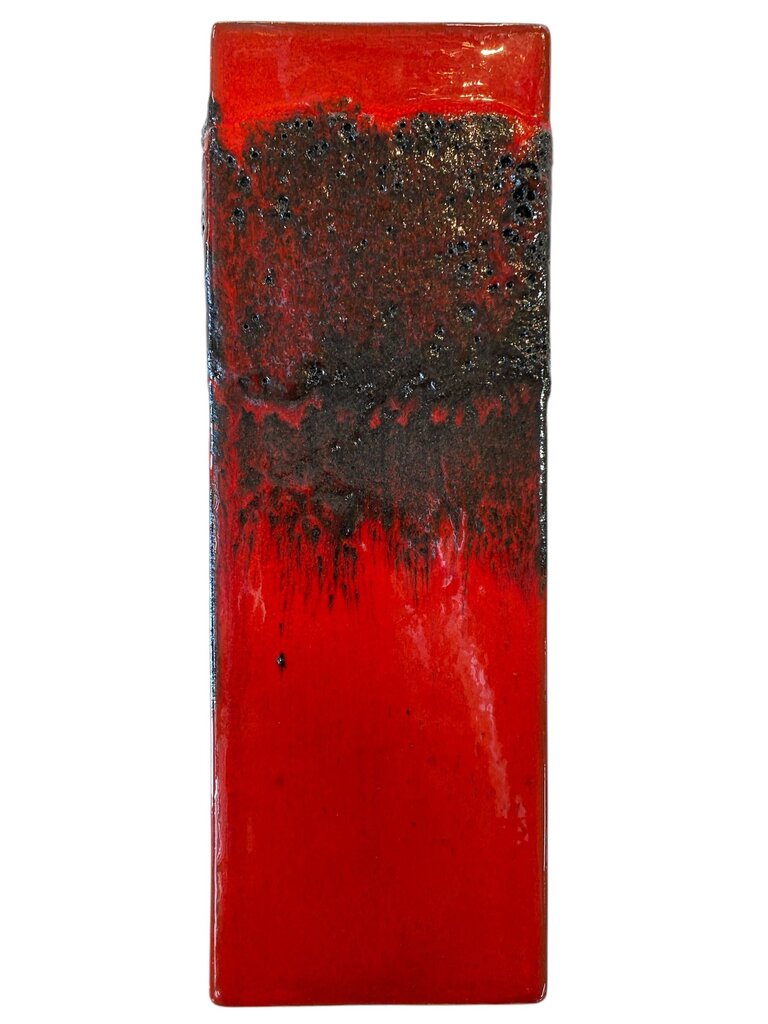 West German Kreutz Keramik Fat Lava Square Vase