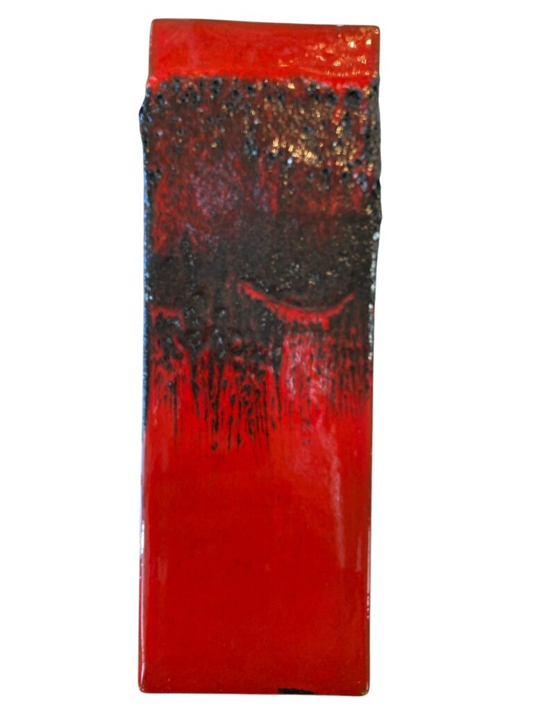 West German Kreutz Keramik Fat Lava Square Vase