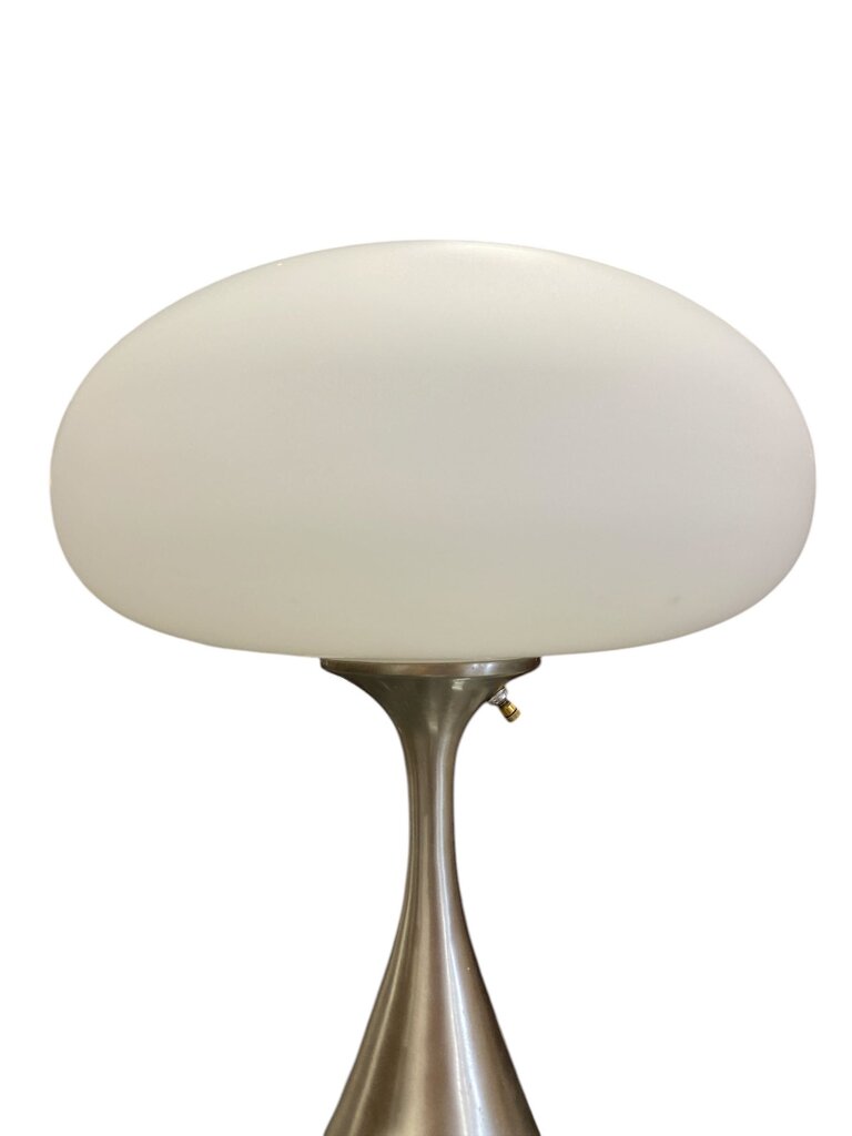 Laurel Mid Century Brushed Nickel Mushroom Shade Lamp