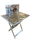 Lucite Mid Century Modern TV Set (2 trays and stand)