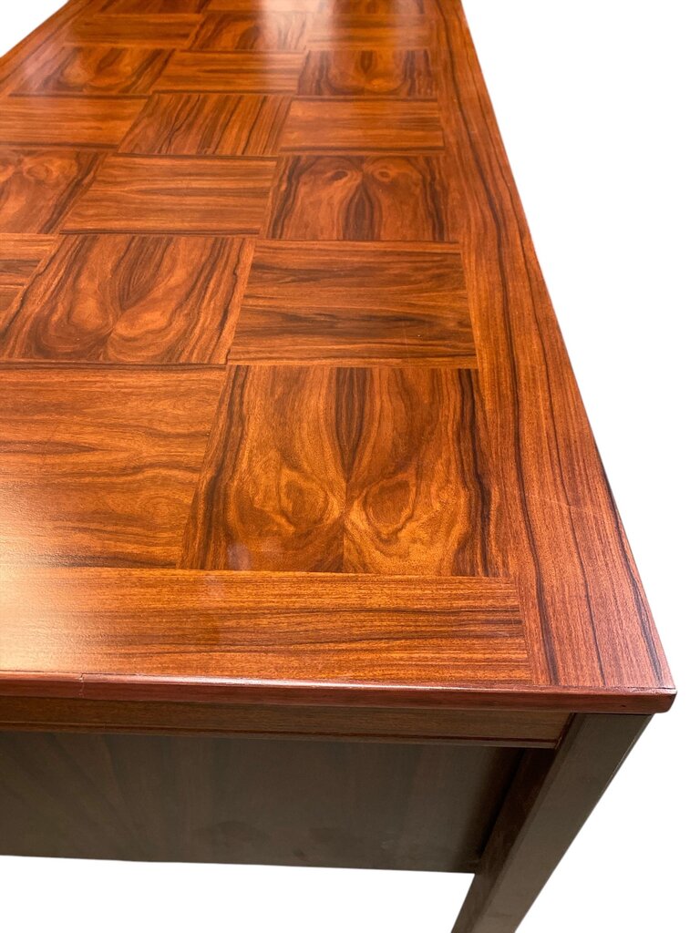 Scandinavian Modern Rosewood Desk PS Heggen of Norway (original key in left drawer)