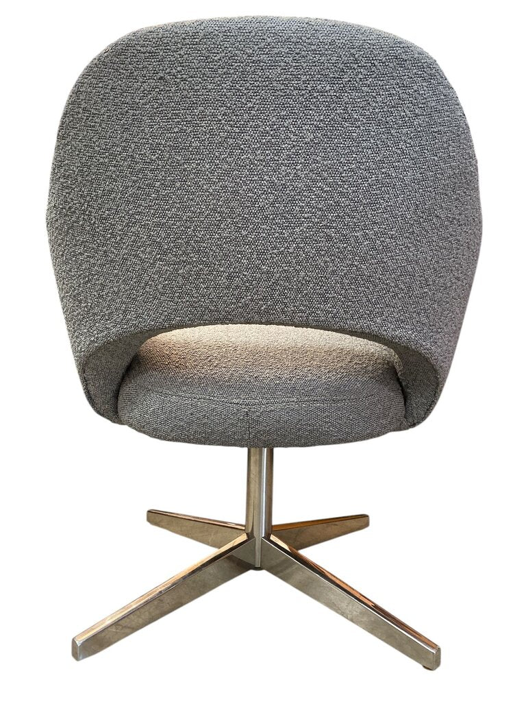 Knoll Charles Pollock Swivel 4 Star Base - Knoll Boucle New Fabric Upholstery