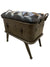 Metal Trunk Tufted Bench