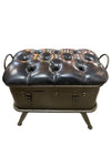 Metal Trunk Tufted Bench