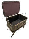 Metal Trunk Tufted Bench