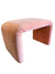 Waterfall Bench or Ottoman in Coral Velvet