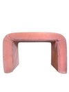 Waterfall Bench or Ottoman in Coral Velvet