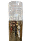 Hammered Metal & Glass Patio Candle Holders